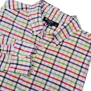 CREMIEUX CLASSICS Mens XL Long Sleeve Button Down Shirt Plaid Multi Color